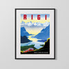 Classic Travel Poster - Rigi - Switzerland Scenic Alps Travel Vintage Framed Prints Gallery Frame 16x20