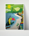 Classic Travel Poster - Rio - Brazil Travel Vintage Framed Prints Poster 16x20