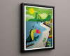 Classic Travel Poster - Rio - Brazil Travel Vintage Framed Prints Floating Canvas 16x20