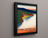 Classic Travel Poster - Robin Hoods Bay - Yorkshire Travel Vintage Framed Prints Floating Canvas 16x20