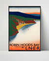 Classic Travel Poster - Robin Hoods Bay - Yorkshire Travel Vintage Framed Prints Poster 16x20