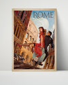 Classic Travel Poster - Rome - Italy Travel Vintage Framed Prints Poster 16x20