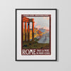 Classic Travel Poster - Rome - Mont Cenis Line Travel Vintage Framed Prints Gallery Frame 16x20