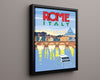 Classic Travel Poster - Rome - St Peters Basilica Travel Vintage Framed Prints Floating Canvas 16x20