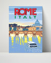 Classic Travel Poster - Rome - St Peters Basilica Travel Vintage Framed Prints Poster 16x20