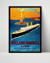 Classic Travel Poster - Rotterdam - Holland America Line (2) Travel Vintage Framed Prints Poster 16x20