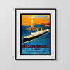 Classic Travel Poster - Rotterdam - Holland America Line (2) Travel Vintage Framed Prints Gallery Frame 16x20
