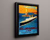 Classic Travel Poster - Rotterdam - Holland America Line (2) Travel Vintage Framed Prints Floating Canvas 16x20