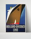 Classic Travel Poster - Rotterdam - Holland America Line 12x18 Travel Vintage Framed Prints Poster 16x20