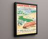 Classic Travel Poster - Rouen - Grand Prix de France 1957 Travel Vintage Framed Prints Floating Canvas 16x20