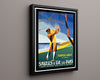 Classic Travel Poster - Sables-dOr-les-Pins - Super Golf Travel Vintage Framed Prints Floating Canvas 16x20