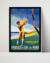 Classic Travel Poster - Sables-dOr-les-Pins - Super Golf Travel Vintage Framed Prints Poster 16x20