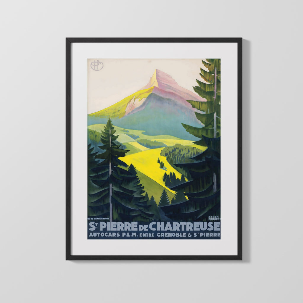 Classic Travel Poster - Sainte-Croix - Ski Travel Vintage Framed Prints Gallery Frame 16x20