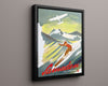 Classic Travel Poster - Samaden Engadin Travel Vintage Framed Prints Floating Canvas 16x20