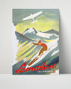 Classic Travel Poster - Samaden Engadin Travel Vintage Framed Prints Poster 16x20