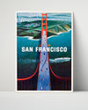 Classic Travel Poster - San Francisco - Golden Gate Travel Vintage Framed Prints Poster 16x20