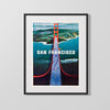 Classic Travel Poster - San Francisco - Golden Gate Travel Vintage Framed Prints Gallery Frame 16x20