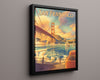 Classic Travel Poster - San Francisco - Golden Gate Bridge (2) Travel Vintage Framed Prints Floating Canvas 16x20