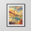 Classic Travel Poster - San Francisco - Golden Gate Bridge (2) Travel Vintage Framed Prints Gallery Frame 16x20