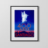 Classic Travel Poster - Santiago - Poster Travel Vintage Framed Prints Gallery Frame 16x20