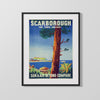 Classic Travel Poster - Scarborough - Sun and Air Holiday Travel Vintage Framed Prints Gallery Frame 16x20