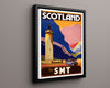 Classic Travel Poster - Scotland - By Smt Travel Vintage Framed Prints Floating Canvas 16x20