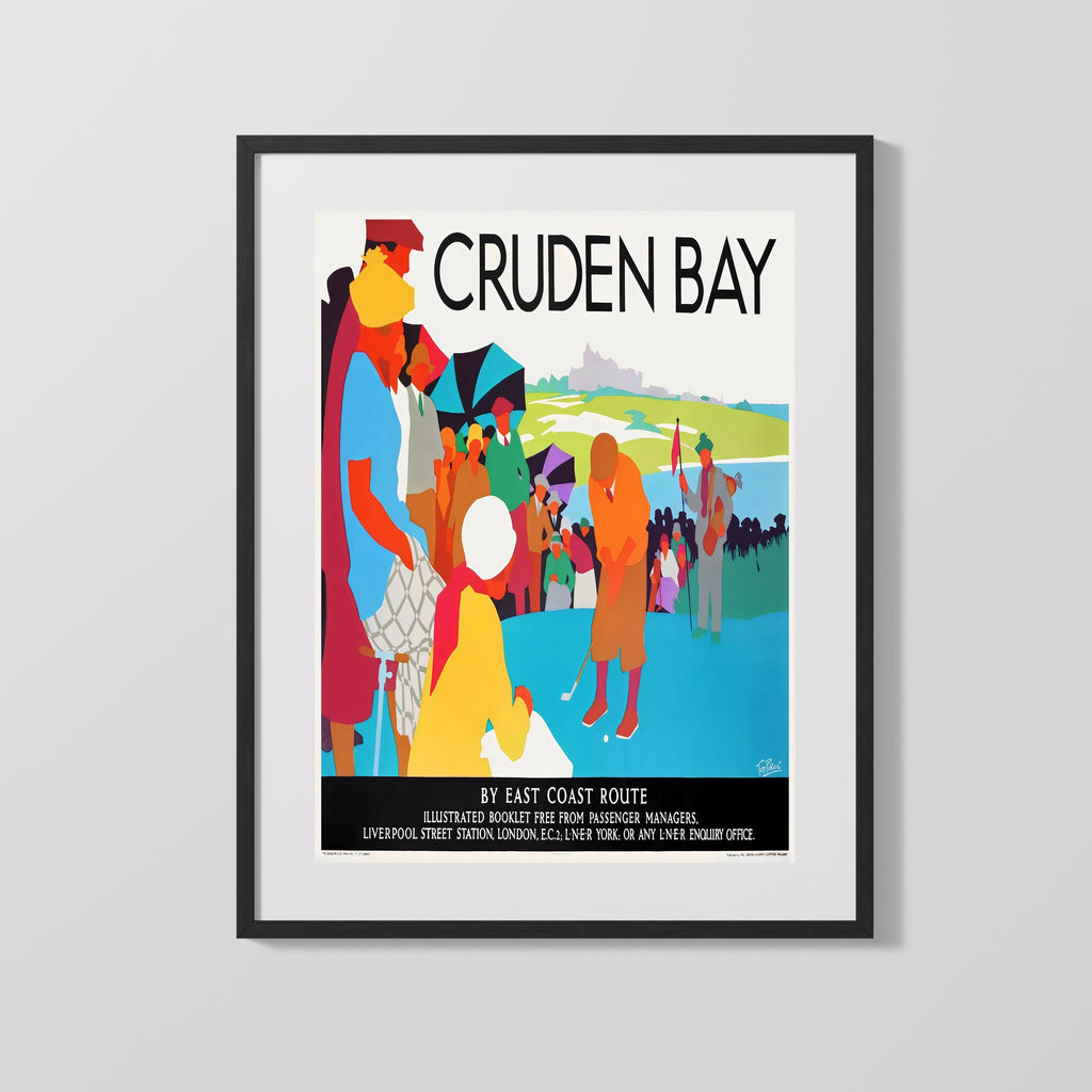 Classic Travel Poster - Scotland - Cruden Bay Golf Travel Vintage Framed Prints Gallery Frame 16x20