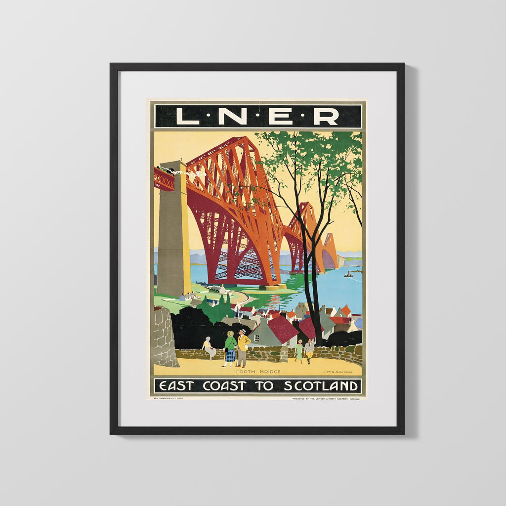 Classic Travel Poster - Scotland - East Coast LNER Travel Vintage Framed Prints Gallery Frame 16x20