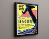 Classic Travel Poster - Sea - Cliff Travel Vintage Framed Prints Floating Canvas 16x20