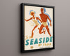 Classic Travel Poster - Seaside - By Train Kodak Travel Vintage Framed Prints Floating Canvas 16x20