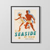Classic Travel Poster - Seaside - By Train Kodak Travel Vintage Framed Prints Gallery Frame 16x20