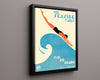 Classic Travel Poster - Seaside - Go By Train Travel Vintage Framed Prints Floating Canvas 16x20
