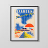 Classic Travel Poster - Skansen - Sweden Travel Vintage Framed Prints Gallery Frame 16x20