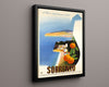 Classic Travel Poster - Sorrento - Italy Travel Vintage Framed Prints Floating Canvas 16x20