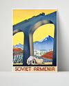 Classic Travel Poster - Soviet Armenia - Railway Travel Vintage Framed Prints Poster 16x20