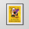 Classic Travel Poster - Spain - Iberia Bullfighting and Flamenco Travel Vintage Framed Prints Gallery Frame 16x20