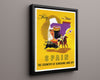 Classic Travel Poster - Spain - Iberia Bullfighting and Flamenco Travel Vintage Framed Prints Floating Canvas 16x20