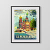 Classic Travel Poster - St Moritz - Engadin Ski Jump Travel Vintage Framed Prints Gallery Frame 16x20
