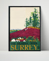 Classic Travel Poster - Surrey - The Heaths Travel Vintage Framed Prints Poster 16x20
