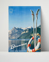 Classic Travel Poster - Switzerland - Brunnen Travel Vintage Framed Prints Poster 16x20
