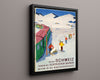Classic Travel Poster - Switzerland - Electric Winter Railway Travel Vintage Framed Prints Floating Canvas 16x20