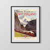 Classic Travel Poster - Switzerland - Slow Train Travel Vintage Framed Prints Gallery Frame 16x20