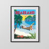 Classic Travel Poster - Thailand - Beach Sunset Travel Vintage Framed Prints Gallery Frame 16x20