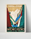Classic Travel Poster - Tierra del Fuego - Argentina Travel Vintage Framed Prints Poster 16x20
