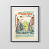 Classic Travel Poster - Tokyo - Tanner International Airlines Travel Vintage Framed Prints Gallery Frame 16x20
