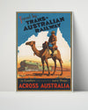 Classic Travel Poster - Trans-Australian Railway - Across Australia Travel Vintage Framed Prints Poster 16x20