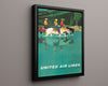 Classic Travel Poster - Wyoming - United Airlines Horses Travel Vintage Framed Prints Floating Canvas 16x20