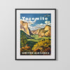 Classic Travel Poster - Yosemite - United Air Lines Travel Vintage Framed Prints Gallery Frame 16x20