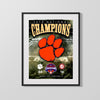 Clemson Autograph Print - 2018 National Champions Scorecard - Orange Crush College FSPrints Gallery Frame 16x20