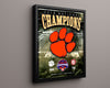 Clemson Autograph Print - 2018 National Champions Scorecard - Orange Crush College FSPrints Floating Canvas 16x20